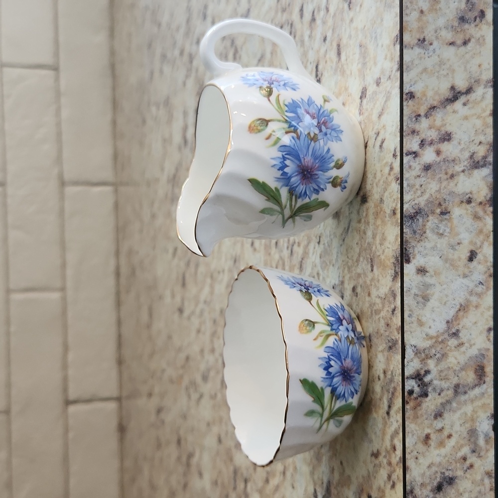 Adderley Fine Bone China Sugar Bowl and Creamer